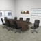 Regency Rectangle Modular Conference Tables, 144 in W, 52 in L, 29 in H, Wood Top LCTRT14452NW - alternate 5